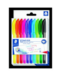 Etui met 10 balpennen - assortie kleuren Staedtler